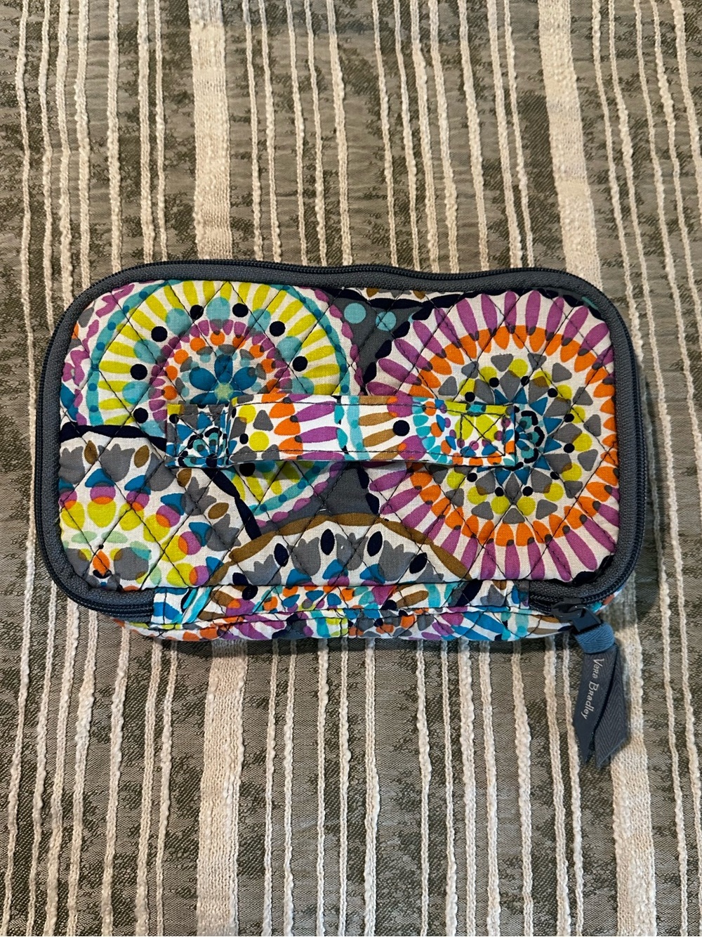 Vera Bradley Sunny Medallion quilted cosmetic pouch